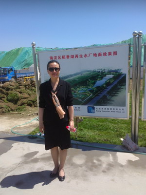 海淀区稻香湖再生水厂地上部分参照湿地建设园林景观