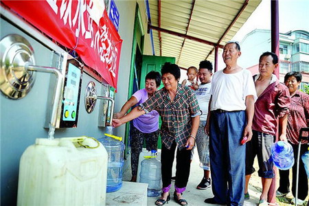 莱芜市钢城区颜庄镇验货台村为村民建立起健康饮水站