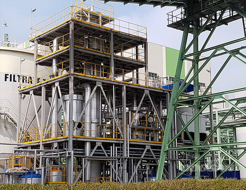 灵兴火力发电站的“脱硫废水零排放系统”试验装置