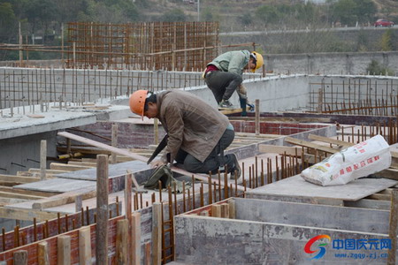浙江庆元县污水处理二期MBR工艺项目月底主体结构封顶