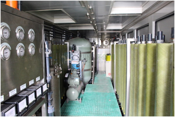 中联重科济南渗滤液处理项目DTRO渗滤液移动式处理设备内部