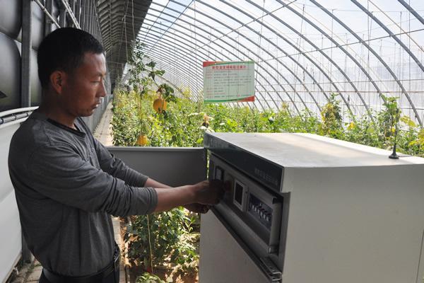 银川市兴庆区农业高科技智慧示范园花儿喝上了纯净水