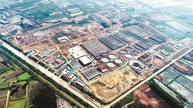 武汉北湖污水处理厂已完成主体结构和附属构筑物施工