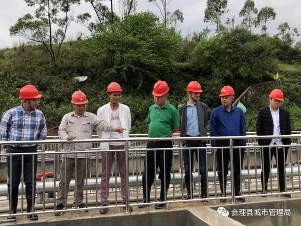 四川会理县领导到县城垃圾处理厂督查渗滤液处理工程
