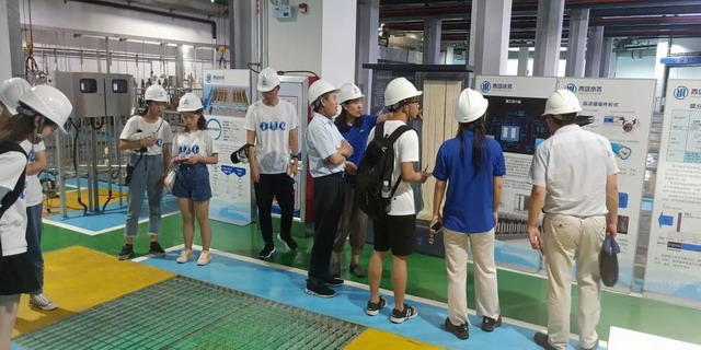 海洋大学学子组团赴青岛市张村河水质净化厂参观调研