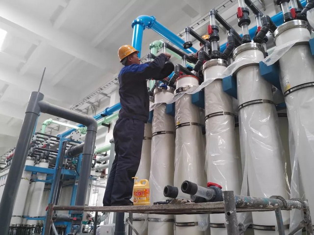 甘肃电投常乐电厂项目化学制水系统制出高品质除盐水