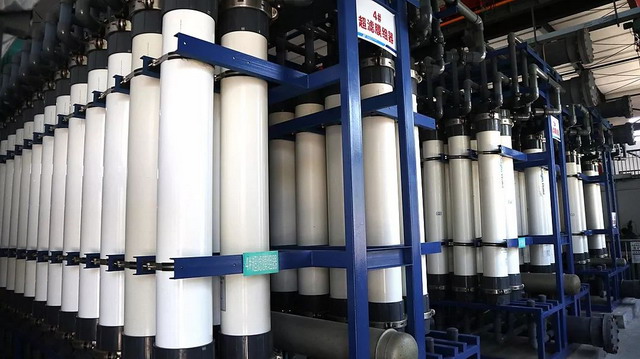 青岛豆金河中水厂精致中水生产车间转鼓式滤膜清洗机