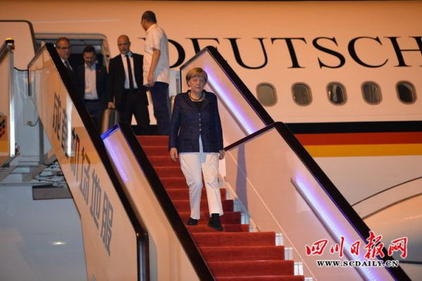 2014年7月6日，默克尔担任德国总理以来第七度访问中国，这次，成都是其访华的第一站。