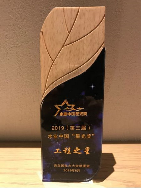 华电水务荣获2019水业中国“星光奖－工程之星”称号