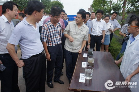 在浏阳生物医药园处理后的污水可达到污染物排放的一级标准的A类 在浏阳生物医药园处理后的污水可达到污染物排放的一级标准的A类