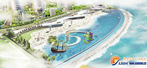 亚洲规模最大海水浴场将于明年在双鱼岛上建成投用 亚洲规模最大海水浴场将于明年在双鱼岛上建成投用