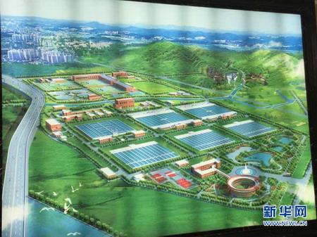 福州洋里污水处理厂全景示意图 福州洋里污水处理厂全景示意图