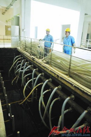 塘西河再生水厂半地下结构厂房内景 塘西河再生水厂半地下结构厂房内景