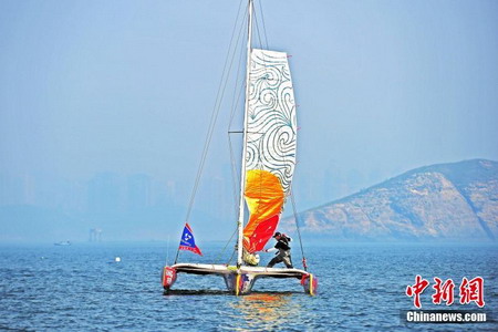 仅靠海水淡化航海家王家凌挑战单人无补给穿越中国海