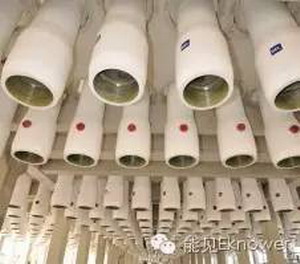 以垂直方式排列的16英寸膜组 以垂直方式排列的16英寸膜组