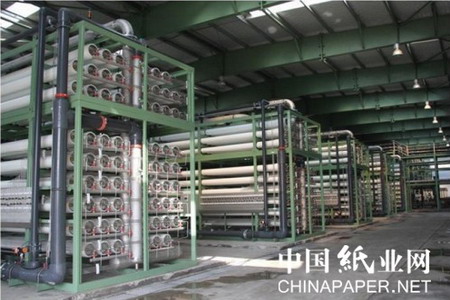 亚太森博采用超滤＋反渗透膜处理工艺建设的城市污水中水回用工程