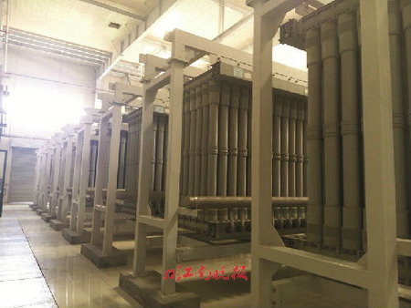 无锡中桥水厂膜处理车间10组超滤膜组每天产水15万吨 无锡中桥水厂膜处理车间10组超滤膜组每天产水15万吨
