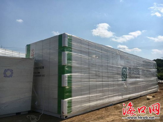 海口美舍河丁村桥38台一体化污水处理设备安装已完成 海口美舍河丁村桥38台一体化污水处理设备安装已完成