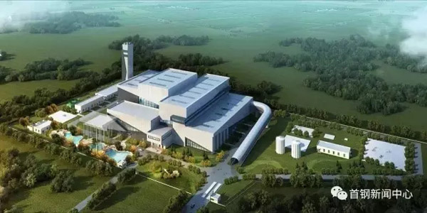首钢长钢生活垃圾焚烧厂鸟瞰效果图 首钢长钢生活垃圾焚烧厂鸟瞰效果图