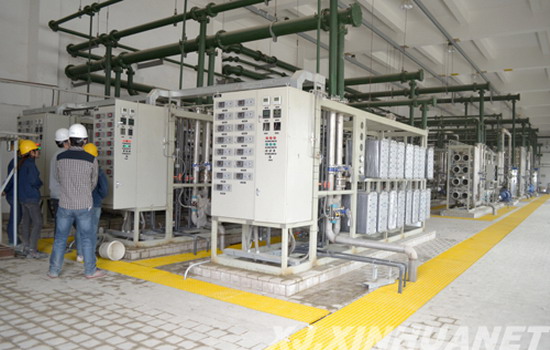 金川热电2×135MW项目工程建成的化水车间 金川热电2×135MW项目工程建成的化水车间