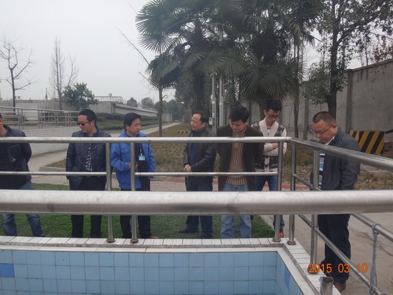市环境监察支队对青白江区中科成污水净化有限公司新增MBR处理系统的运行状况进行检查