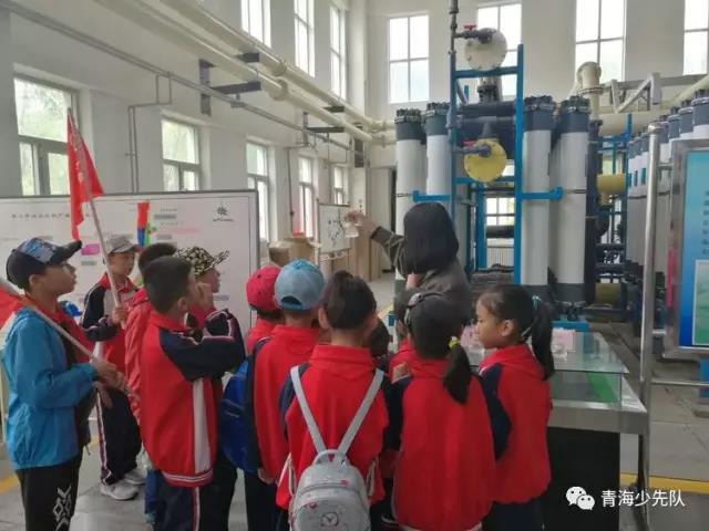 雏鹰假日水滴小队队员们来到西宁市第一再生水厂参观
