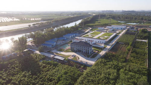 张家湾再生水厂鸟瞰图 张家湾再生水厂鸟瞰图