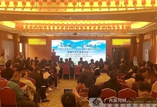 2017首届广西河池（巴马）国际长寿养生健康饮用水博览会主题活动之一健康饮用水高峰论坛现场