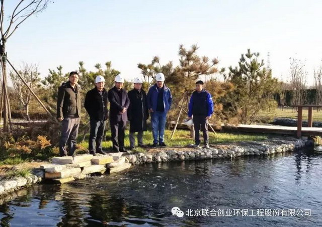 北京联合创业陪同江苏滨海县政府参观槐房污水处理厂