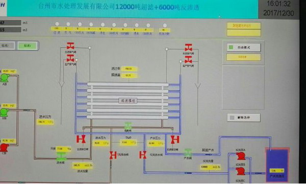 UF-C设备正式过滤运行数据图