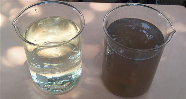 污水处理出水与进水对比 污水处理出水与进水对比