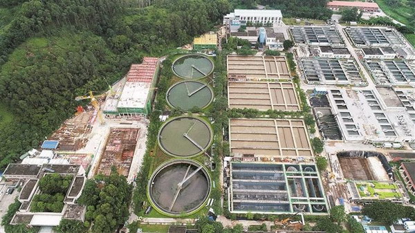 横岭水质净化厂一期提标改造航拍图 横岭水质净化厂一期提标改造航拍图