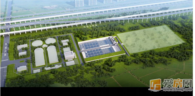 九龙湖污水处理厂二期扩建工程剖视效果图 九龙湖污水处理厂二期扩建工程剖视效果图