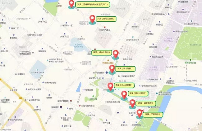 洪溪－雪峰路沿线取水点
