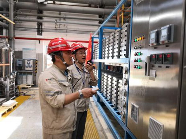 江苏大唐国际金坛燃机热电联产工程化学制水一次成功 江苏大唐国际金坛燃机热电联产工程化学制水一次成功