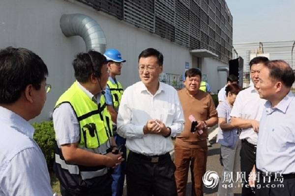 青岛市政协主席杨军带队赴百发海水淡化工厂实地考察 青岛市政协主席杨军带队赴百发海水淡化工厂实地考察