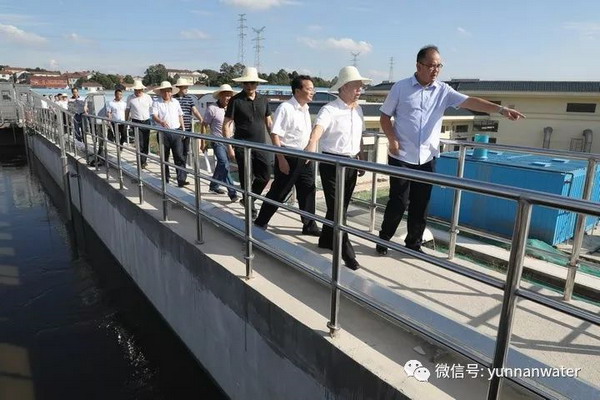 岳阳市委书记一行来到罗家坡污水处理厂二期现场调研 岳阳市委书记一行来到罗家坡污水处理厂二期现场调研