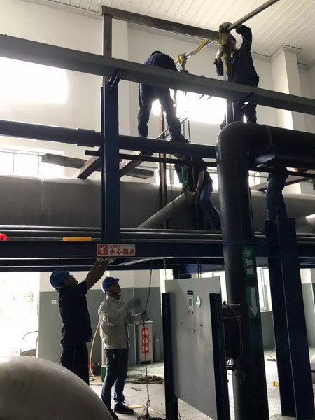 杭州水务清泰水厂实施膜处理车间气冲管路改造已完成 杭州水务清泰水厂实施膜处理车间气冲管路改造已完成