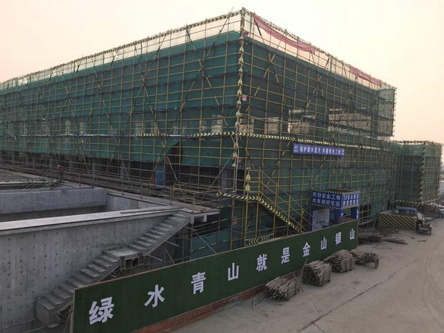 浙江海宁丁桥污水处理厂MBR工艺建四期工程主体已完成 浙江海宁丁桥污水处理厂MBR工艺建四期工程主体已完成