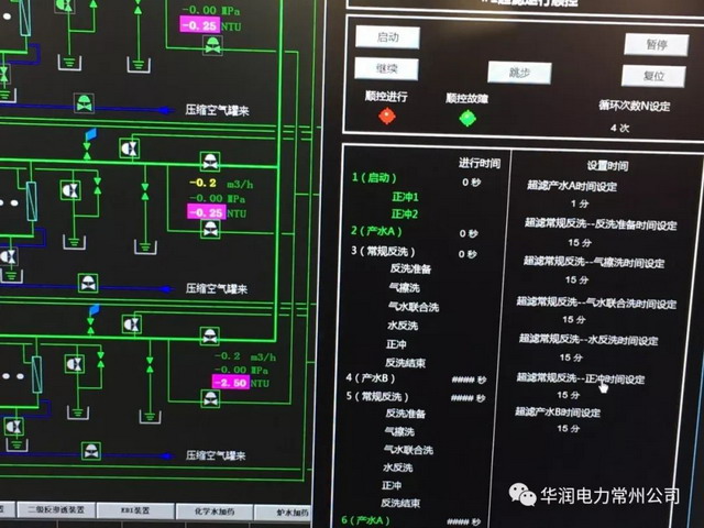 华润电力(常州)公司发电部超滤程控设置调试顺利完成 华润电力(常州)公司发电部超滤程控设置调试顺利完成
