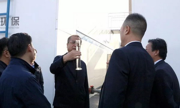 西安市副市长考察朗正环保建设运营应急污水处理项目 西安市副市长考察朗正环保建设运营应急污水处理项目
