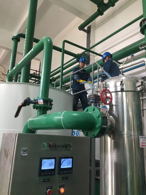 周口燃气热电组织发电部运行人员对制水设备化学清洗 周口燃气热电组织发电部运行人员对制水设备化学清洗