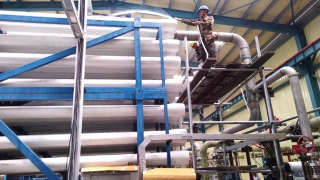 山钢集团日照公司海水淡化主厂房膜车间单机试车成功 山钢集团日照公司海水淡化主厂房膜车间单机试车成功