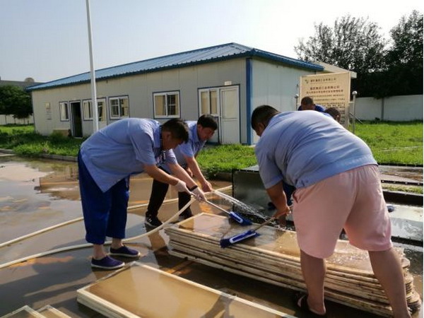 国药集团工业公司顺义基地污水处理站自主清洗MBR膜片 国药集团工业公司顺义基地污水处理站自主清洗MBR膜片