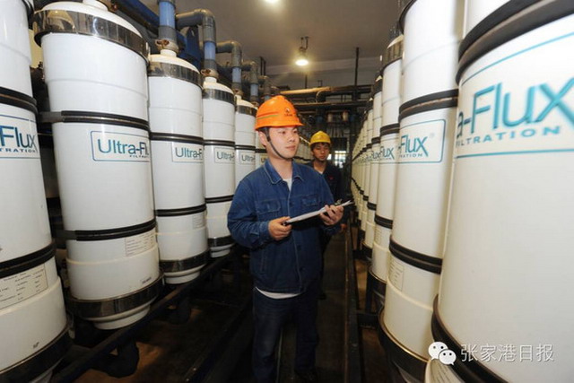 江苏永钢集团污水膜工艺处理产生的净水被送至发电厂 江苏永钢集团污水膜工艺处理产生的净水被送至发电厂