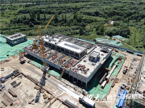 在建的济南历城区旅游路水厂预留膜净水车间建设用地