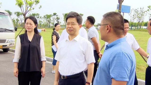 常州市政府督查组一行来到武进区滨湖污水处理厂督查