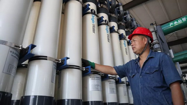 青岛豆金河中水厂精致中水生产车间转鼓式滤膜清洗机