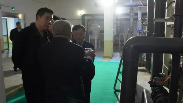 省住建厅王玉志厅长一行调研烟台市套子湾污水处理厂