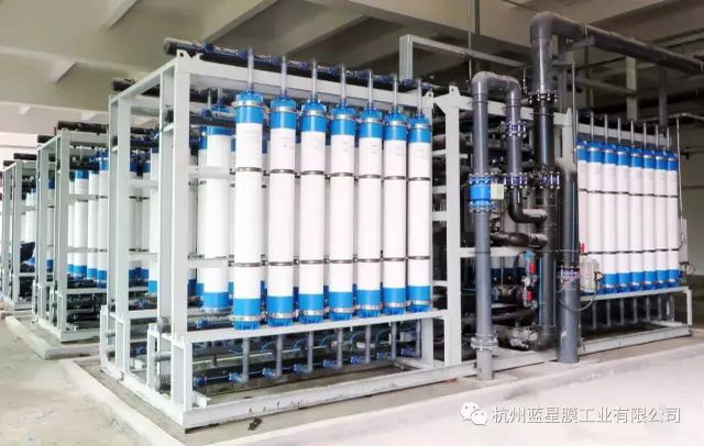印染废水中水回用Naviblue中空超滤单元现场图 印染废水中水回用Naviblue中空超滤单元现场图